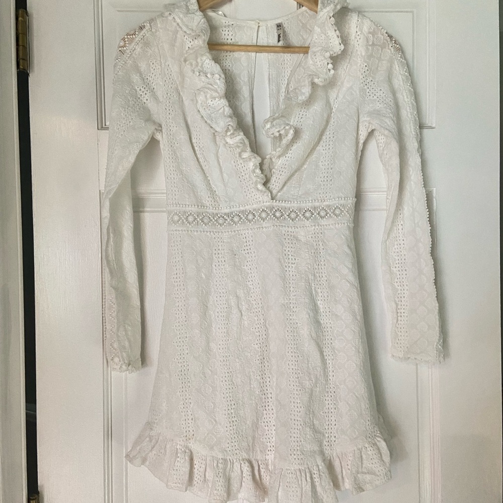 Crochet mini dress